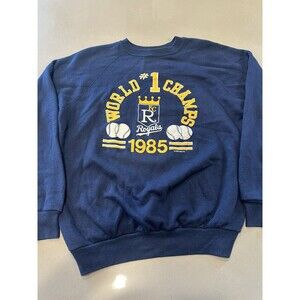 Rare 1985 Kansas City Royals World Champions MLB Sweatshirt XL ARTEX U.S.A.